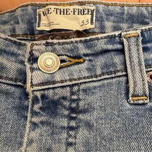 Womens Free People - We The Free Women Vintage Straight Raw Hem Jeans,size 33